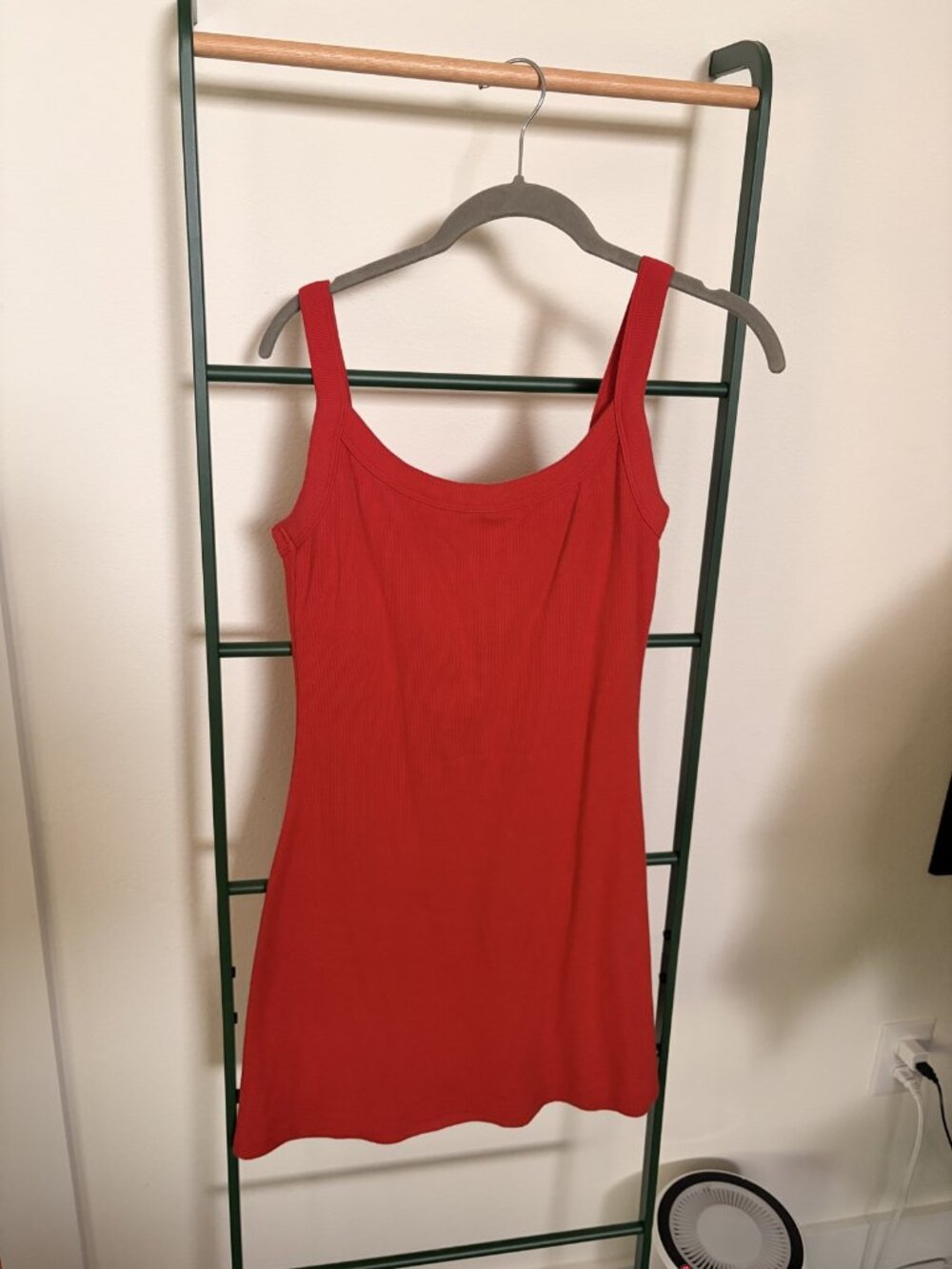 Abercrombie & Fitch Red Ribbed Tank Mini Dress S